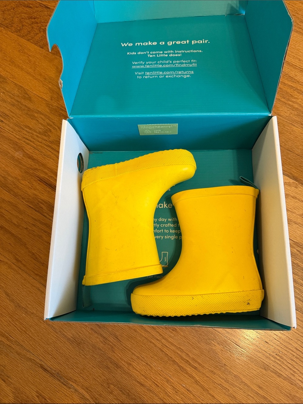 Kids Yellow Waterproof Rain Boots - Brand Unspecified